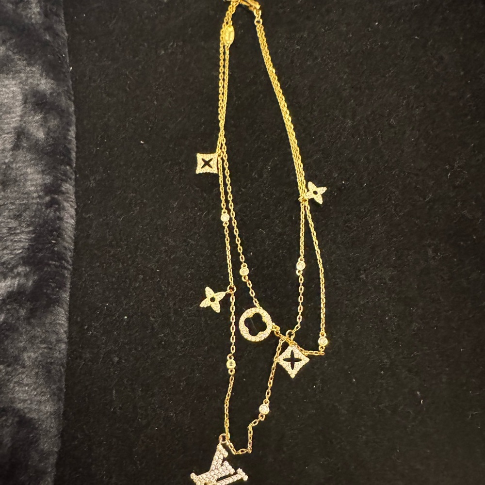 Louis Vuitton Monogram Gold Charm Necklace - Picture 3 of 6